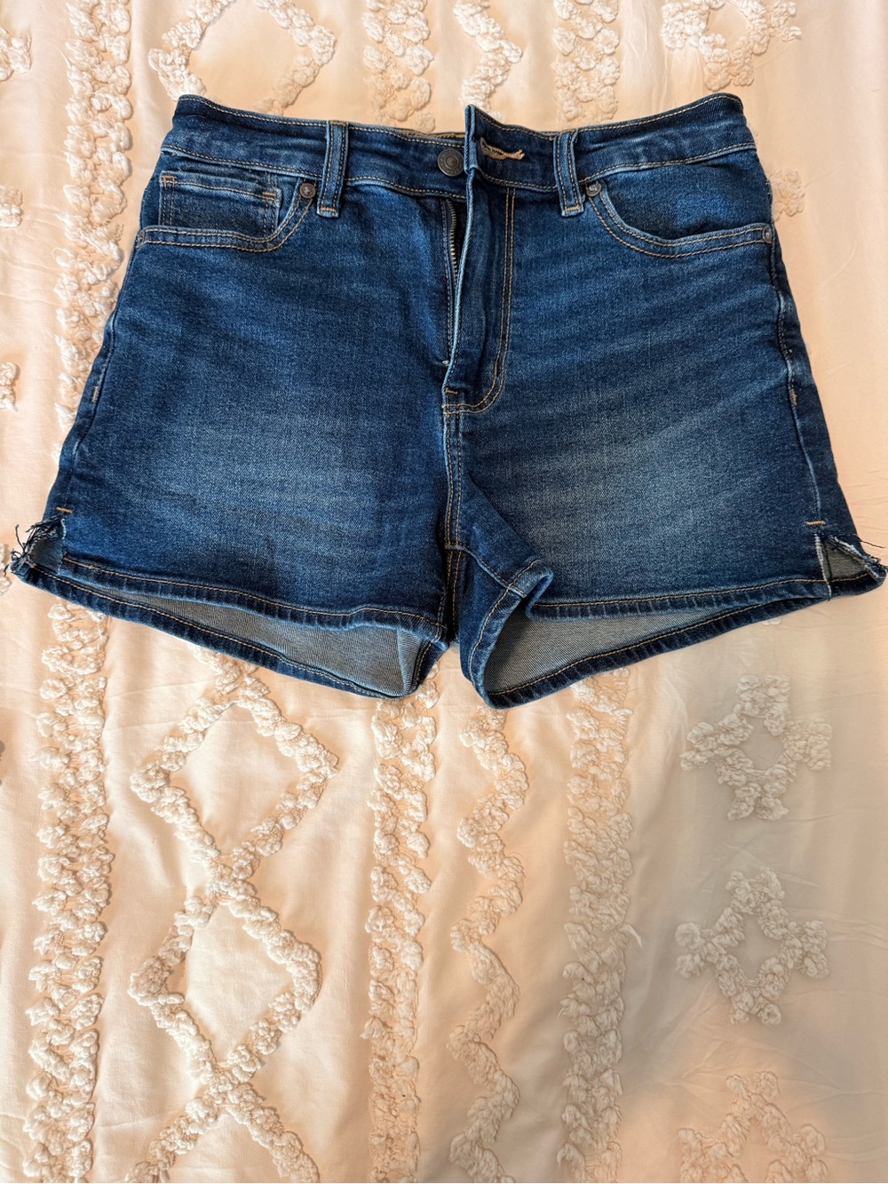 American Eagle Outfitters Dark Blue Denim Cutoff Shorts